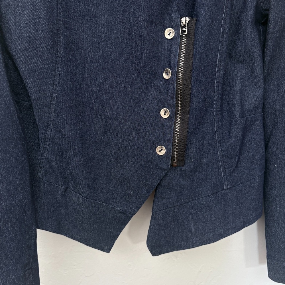 Porto Farallon Denim Style Chambray Jacket Women Size 1 (6 US) Blue New - Picture 6 of 13
